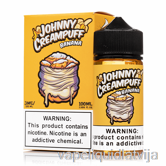 Banāns - Johnny Creampuff - 100ml 0mg Vape šķidrums